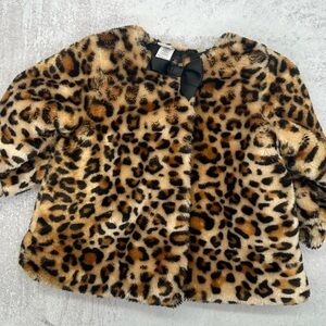 EUC 12 months Leopard Print Toddler Coat